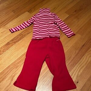 Old Navy Red and White Kids Matching Set. Size 18-24 M